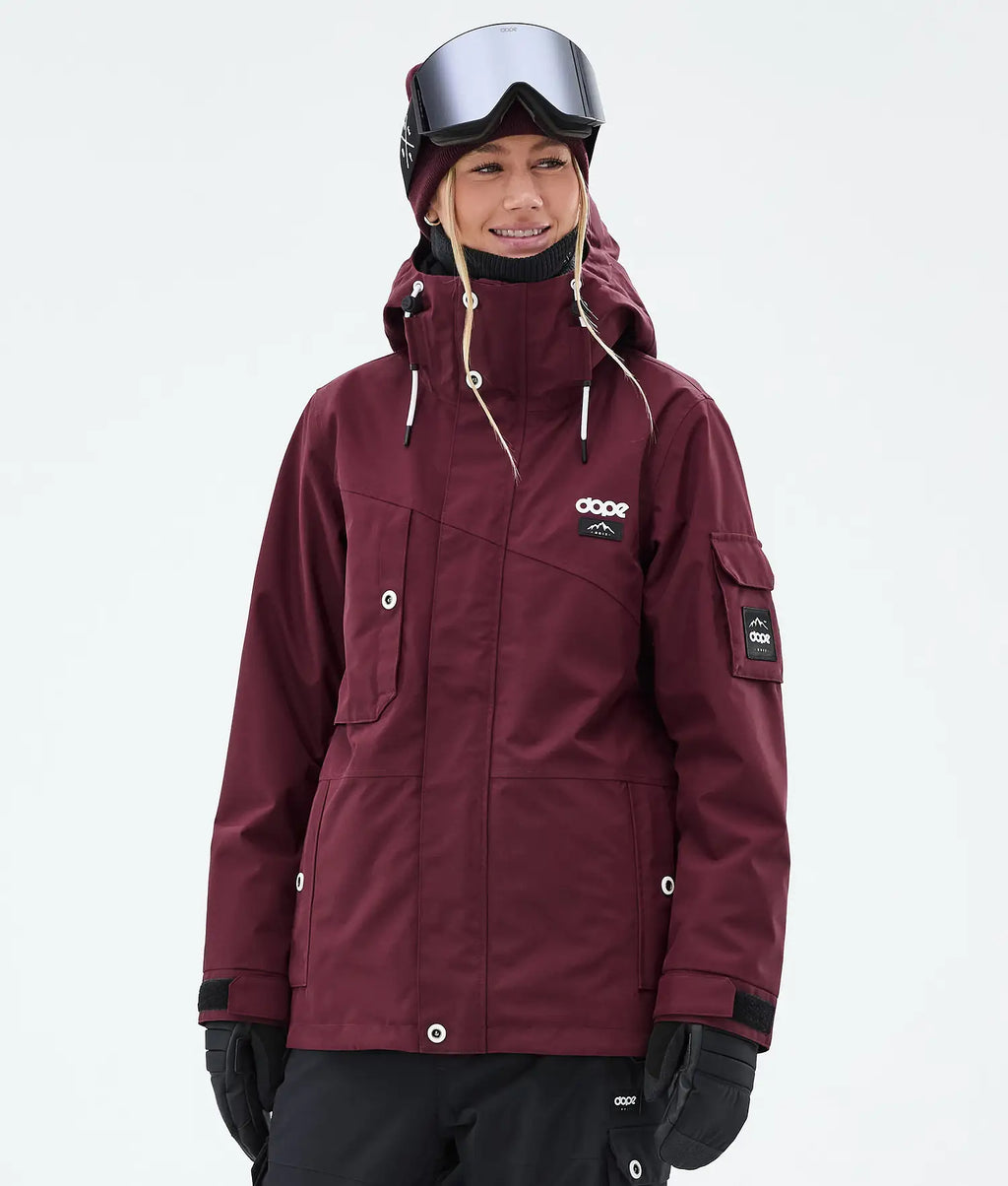 Adept W Snowboard Jacket Women Burgundy