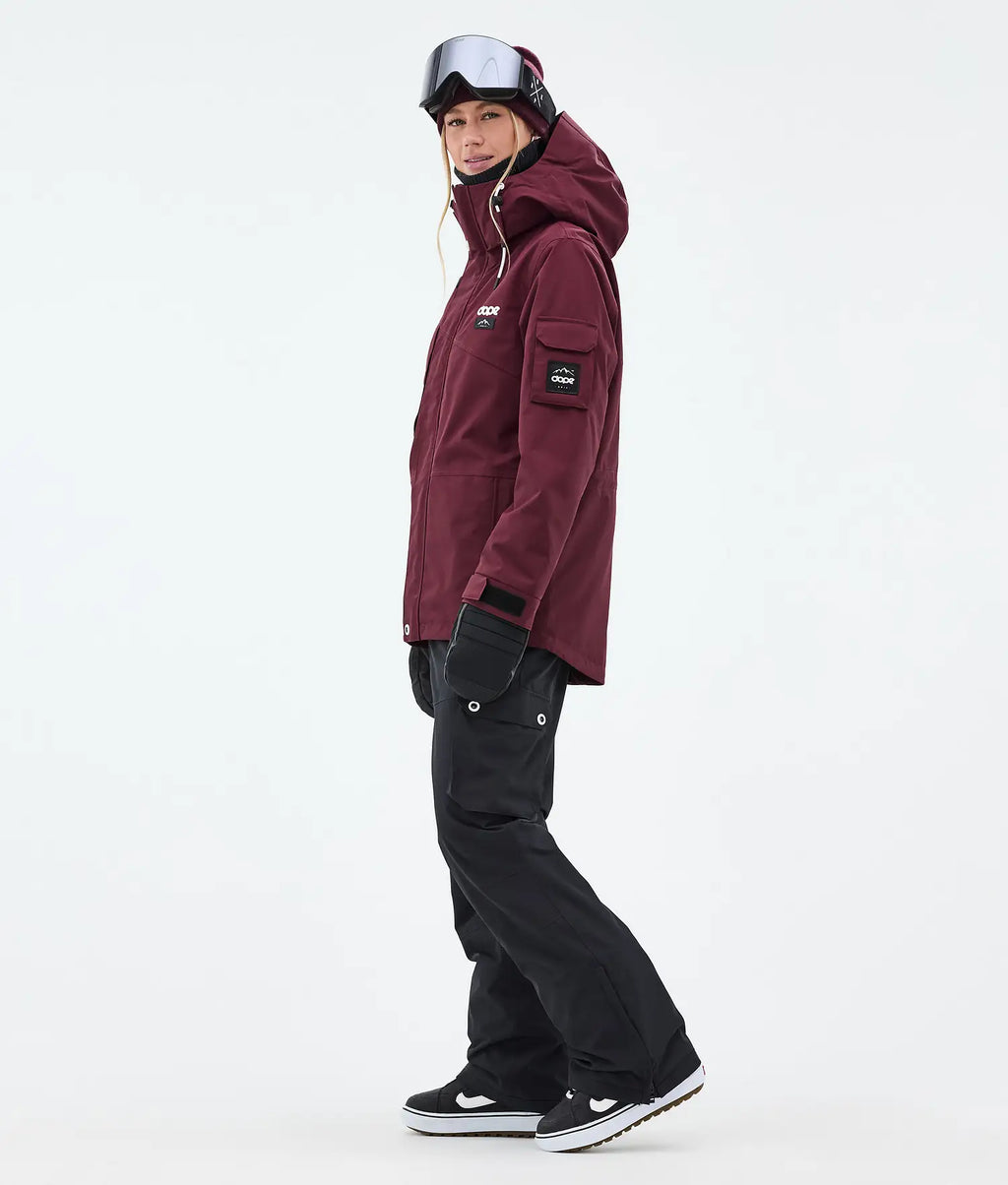 Adept W Snowboard Jacket Women Burgundy