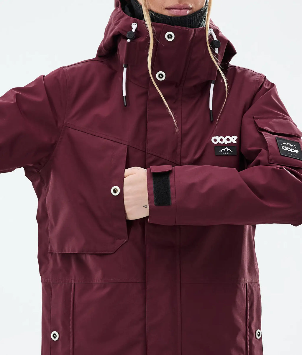 Adept W Snowboard Jacket Women Burgundy