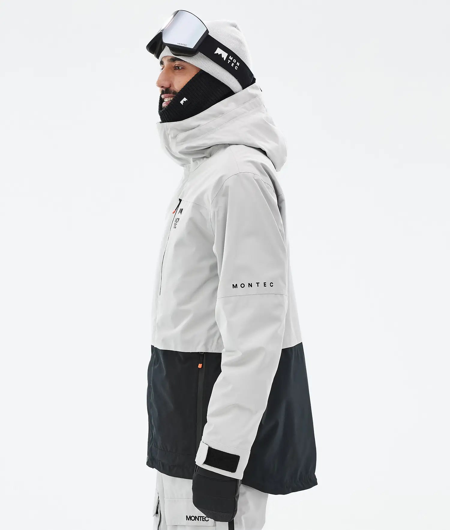 Fawk Ski Jacket Men Light Grey/Black