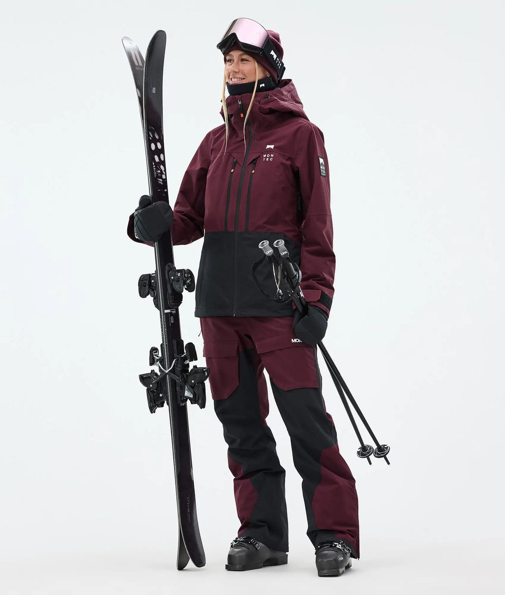 Creed W - Skihose Damen Burgundy/Black