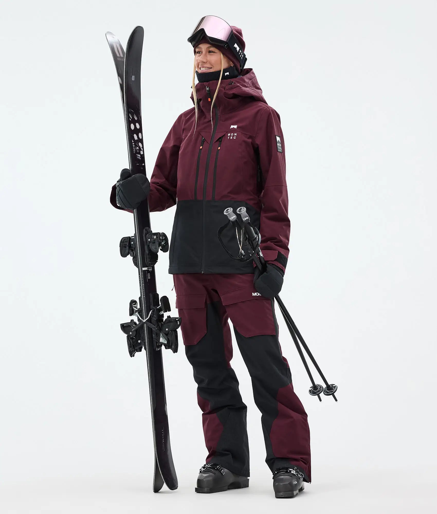 Creed W - Skihose Damen Burgundy/Black