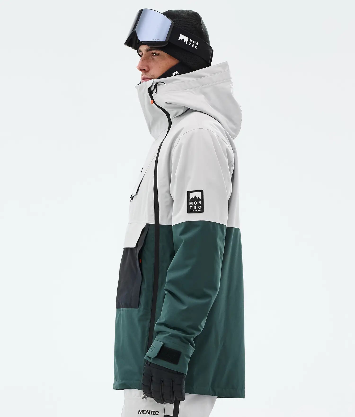Doom Ski Jacket Men Light Grey/Black/Dark Atlantic