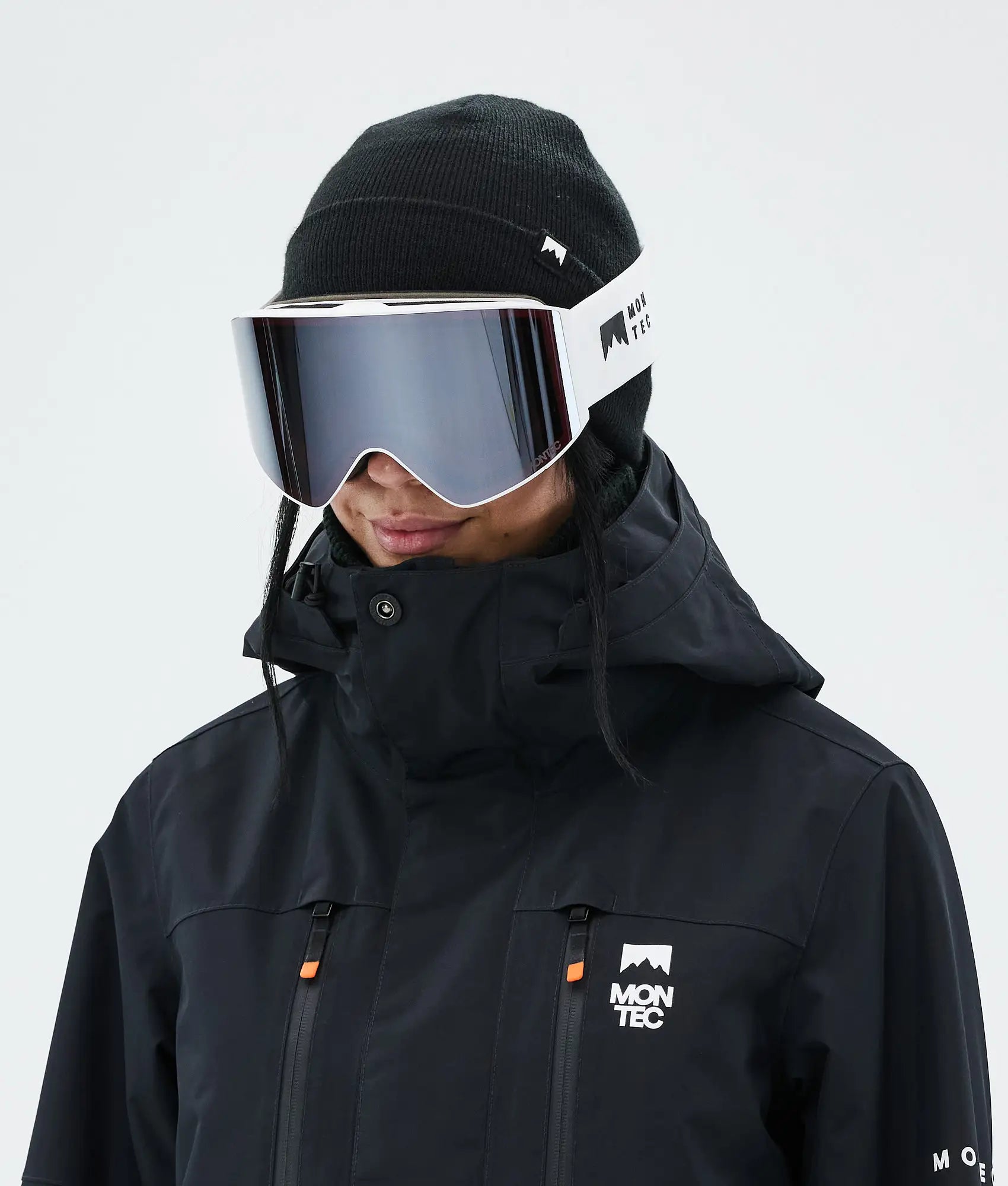 Kob Skibrille White W/White Black Mirror