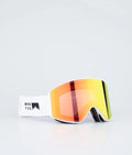 Kob Skibrille White W/White Ruby Red Mirror