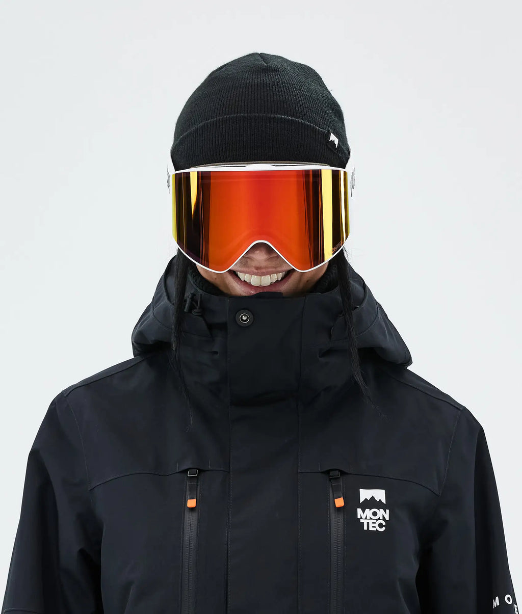 Kob Skibrille White W/White Ruby Red Mirror
