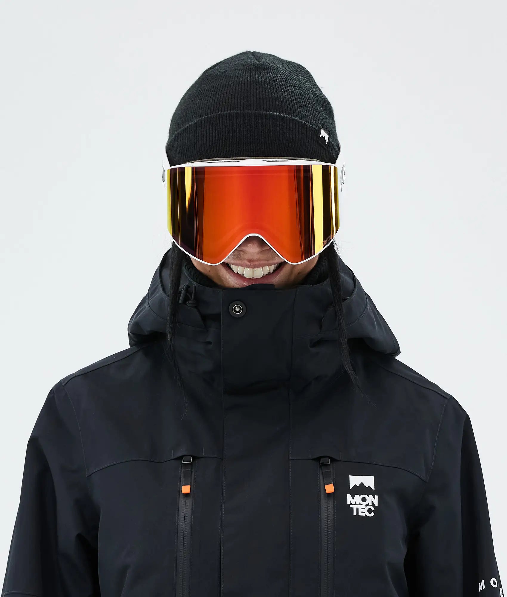 Kob Skibrille White W/White Ruby Red Mirror