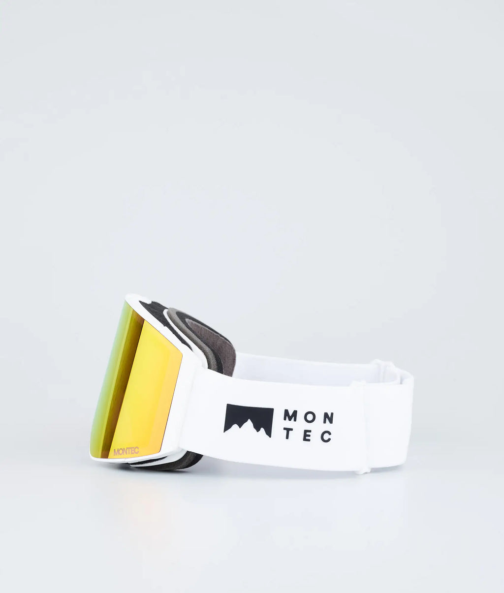 Kob Skibrille White W/White Ruby Red Mirror