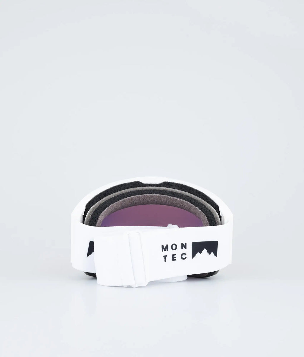 Kob Skibrille White W/White Ruby Red Mirror