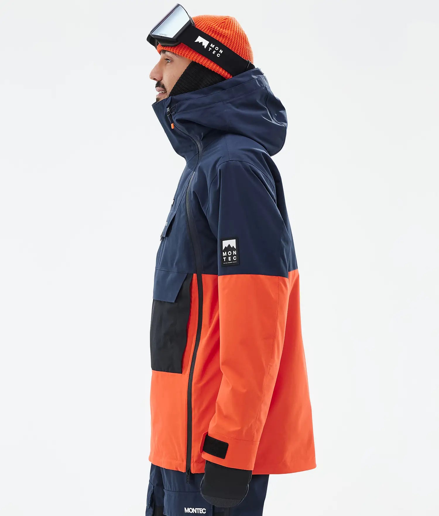Doom Ski Jacket Men Dark Blue/Black/Orange