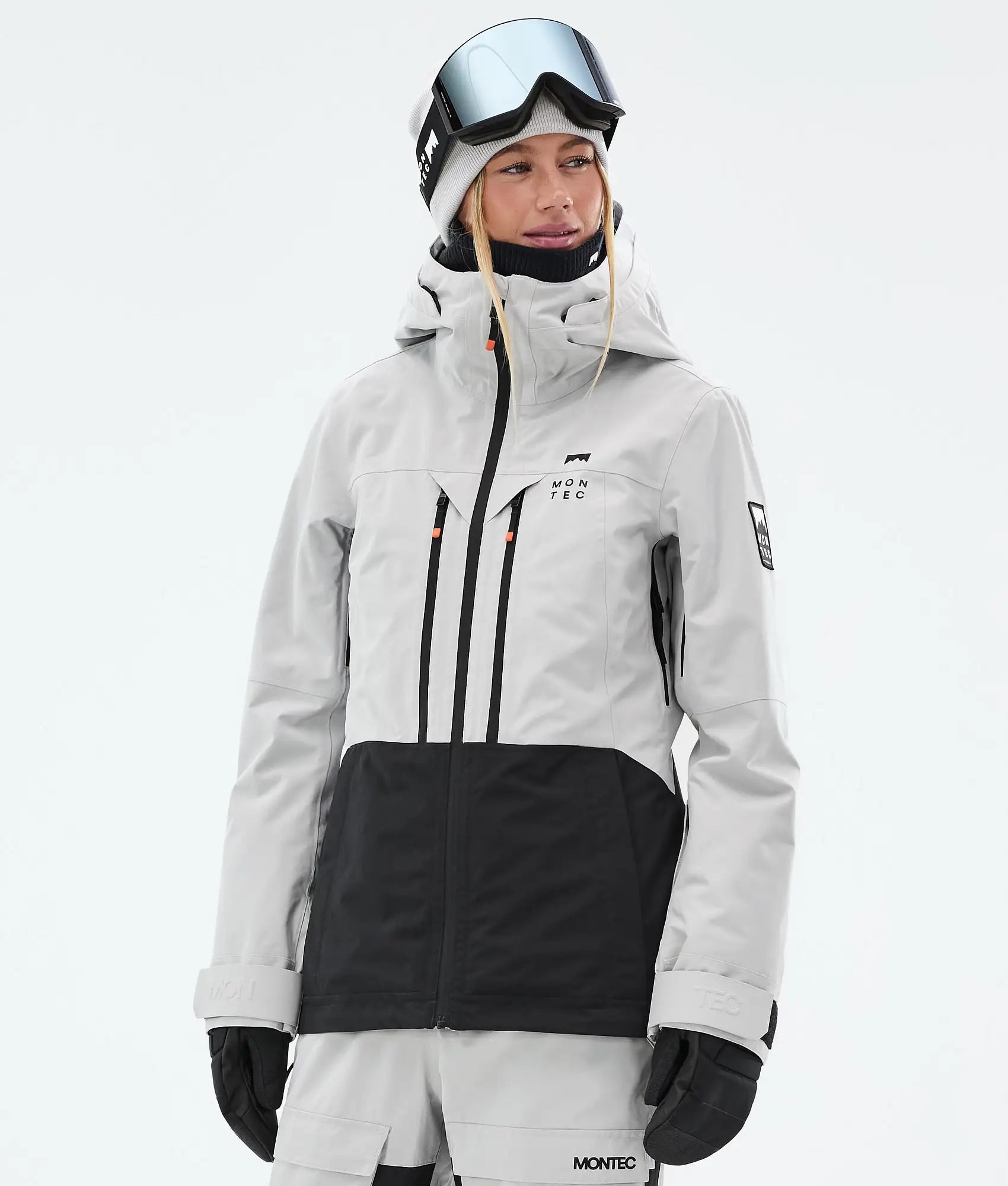 Cloud W Skijacke Damen Light Grey/Black
