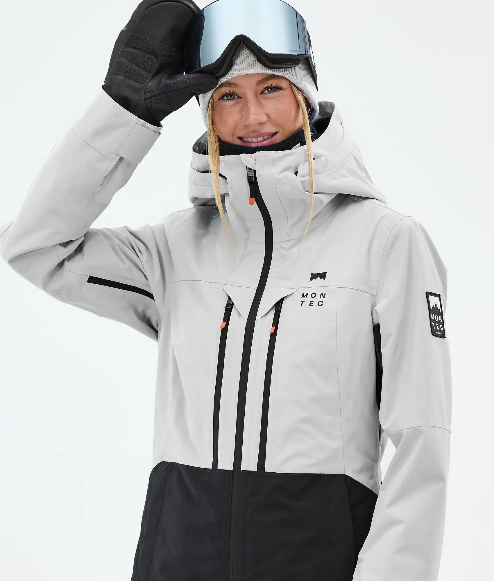 Cloud W Skijacke Damen Light Grey/Black