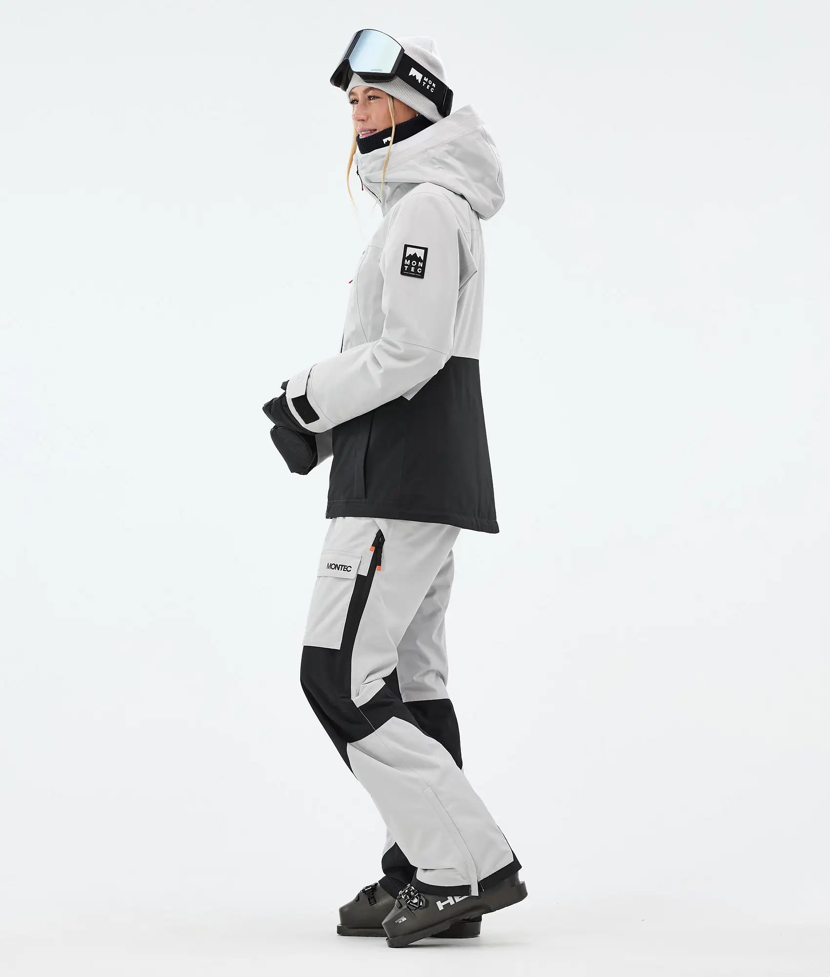 Cloud W Skijacke Damen Light Grey/Black