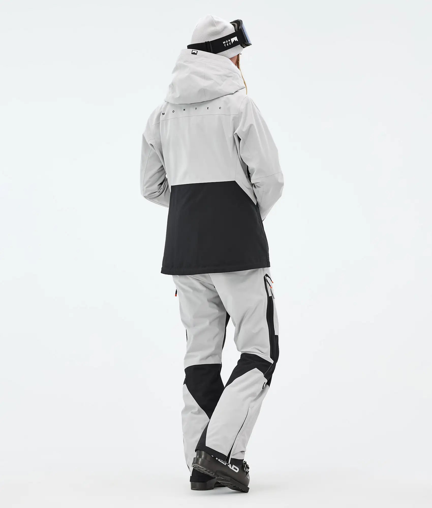 Cloud W Skijacke Damen Light Grey/Black