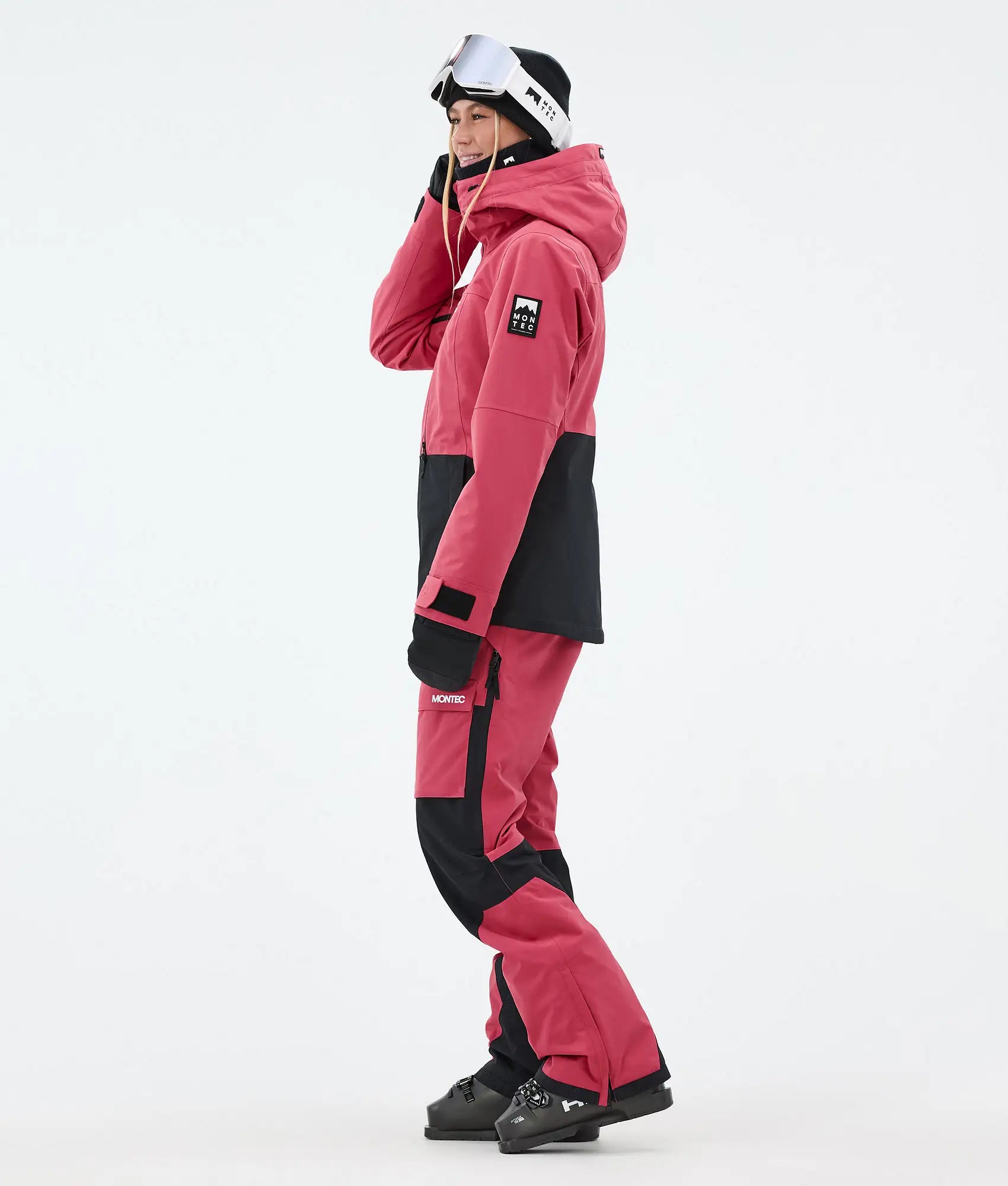 Cloud W Skijacke Damen Light Red/Black