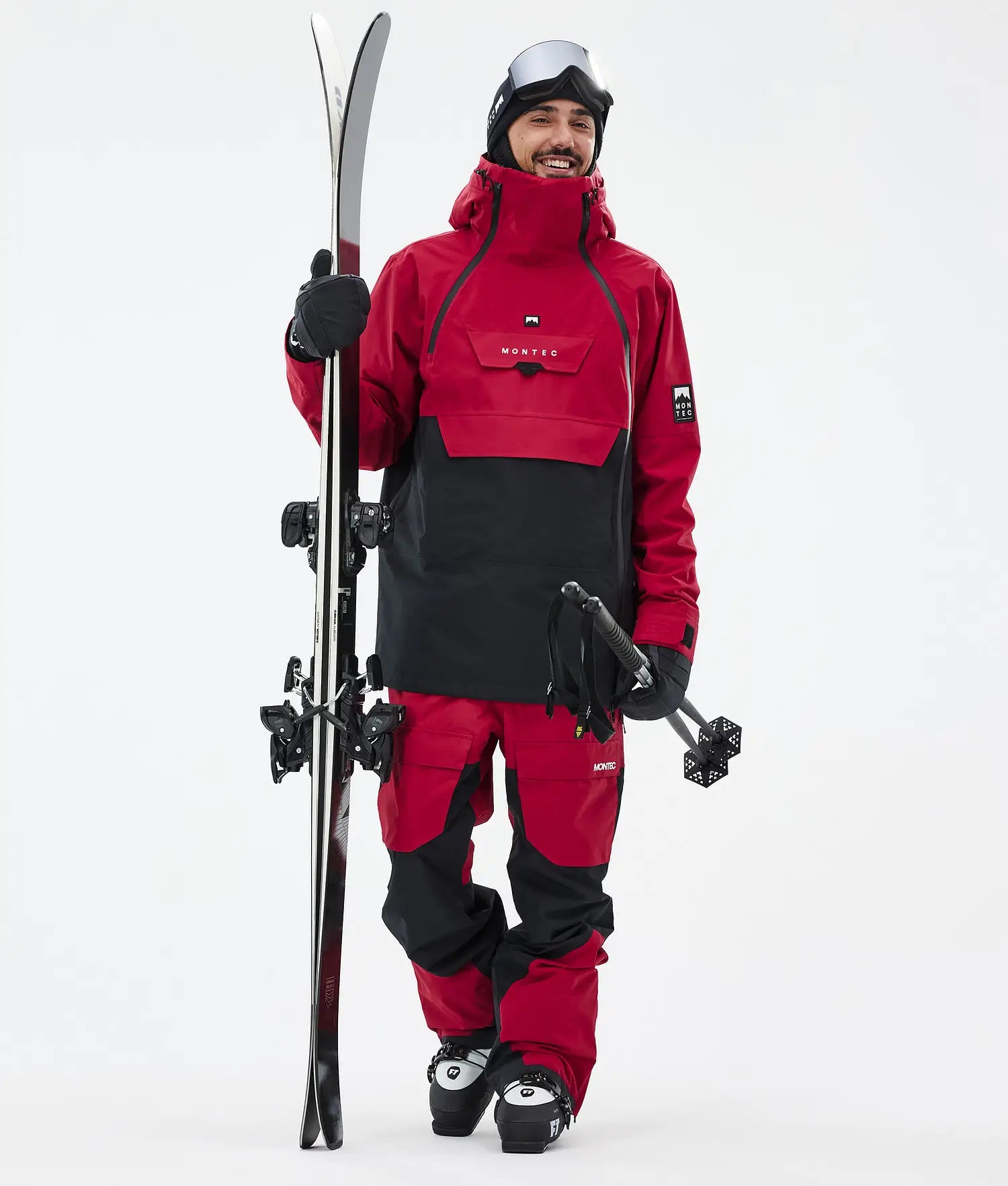 Fawk Ski Pants Men Deep Red/Black