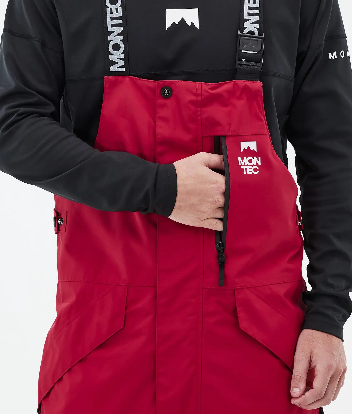 Fawk Ski Pants Men Deep Red/Black