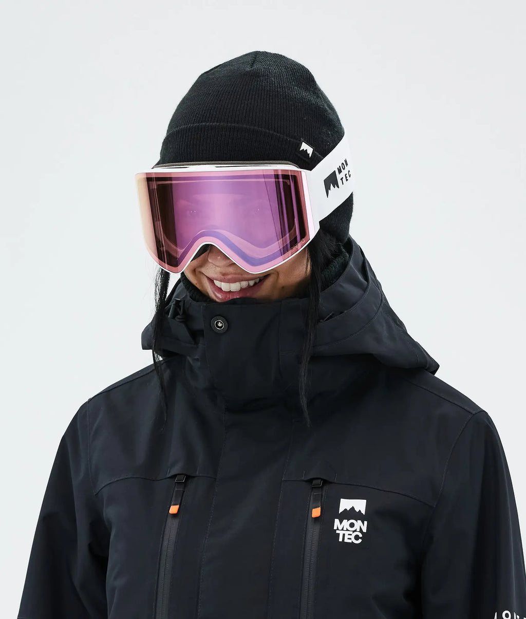 Kob Skibrille White W/Pink Sapphire Mirror