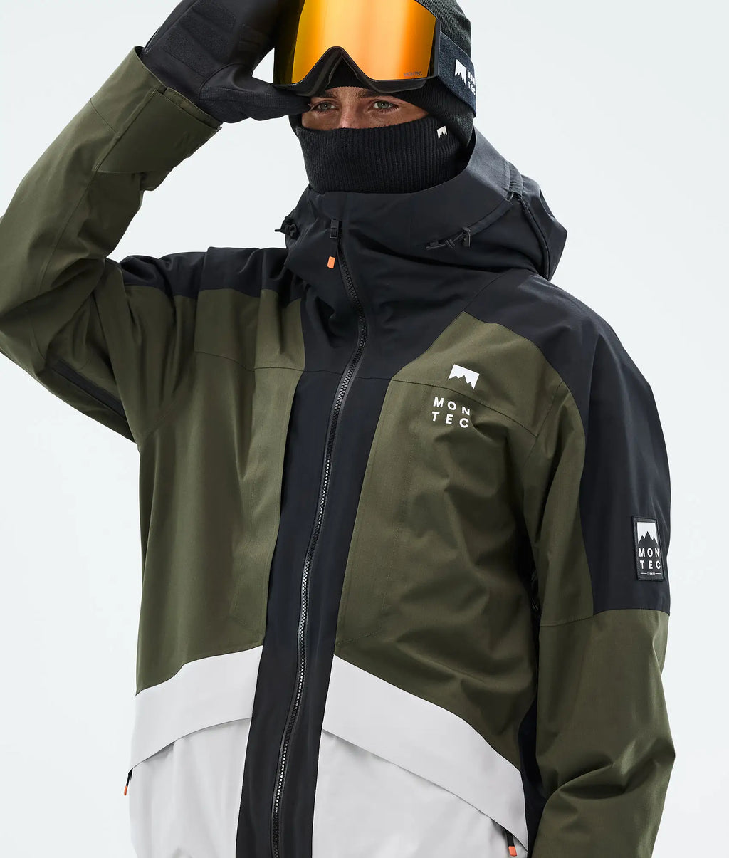 Sirius Skijacke Herren Light Black/Olive Green/Light Grey