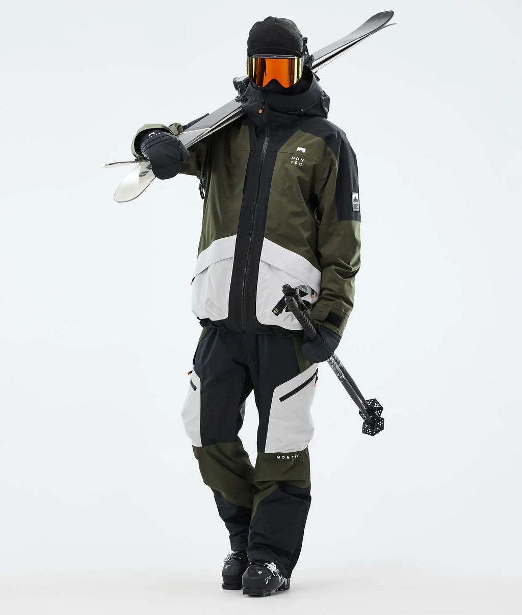 Sirius Skijacke Herren Light Black/Olive Green/Light Grey