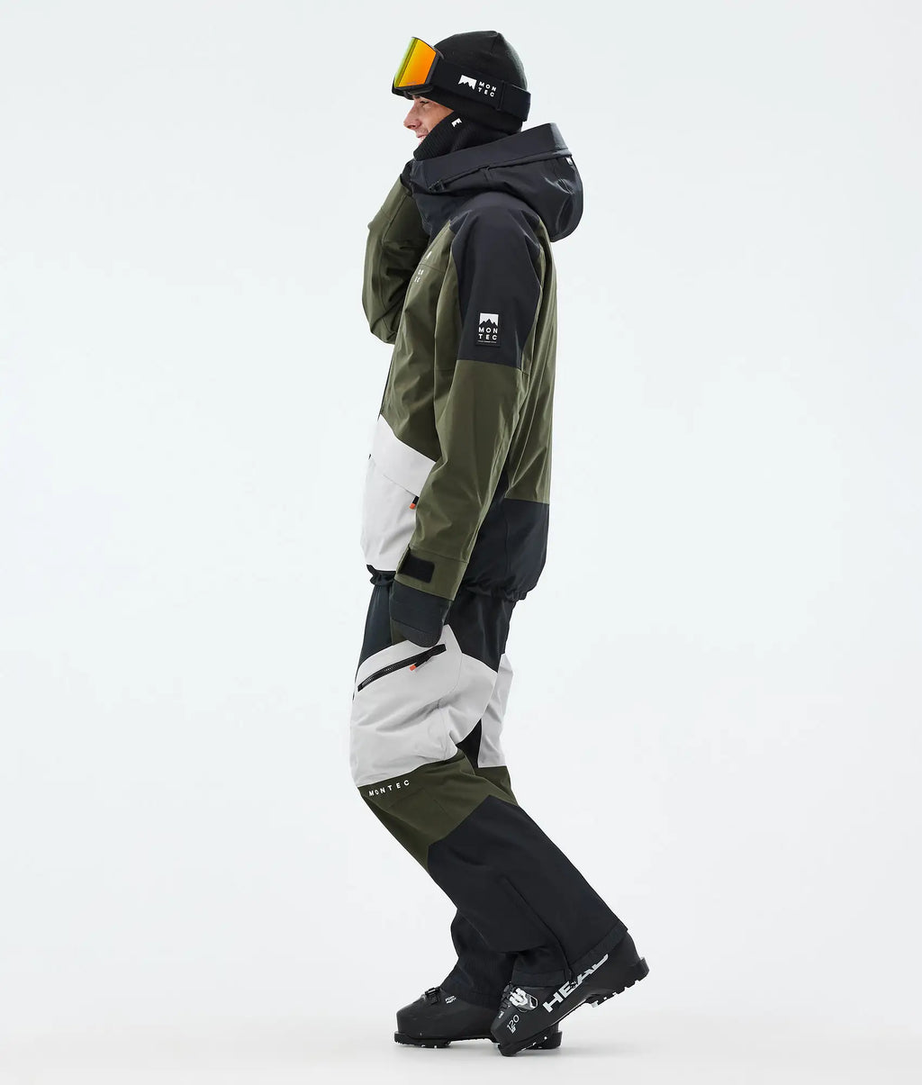 Sirius Skijacke Herren Light Black/Olive Green/Light Grey
