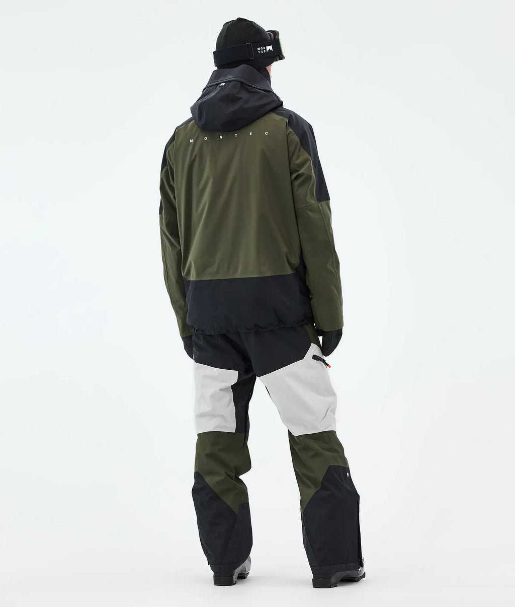 Sirius Skijacke Herren Light Black/Olive Green/Light Grey