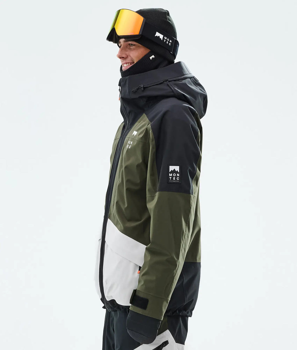 Sirius Skijacke Herren Light Black/Olive Green/Light Grey