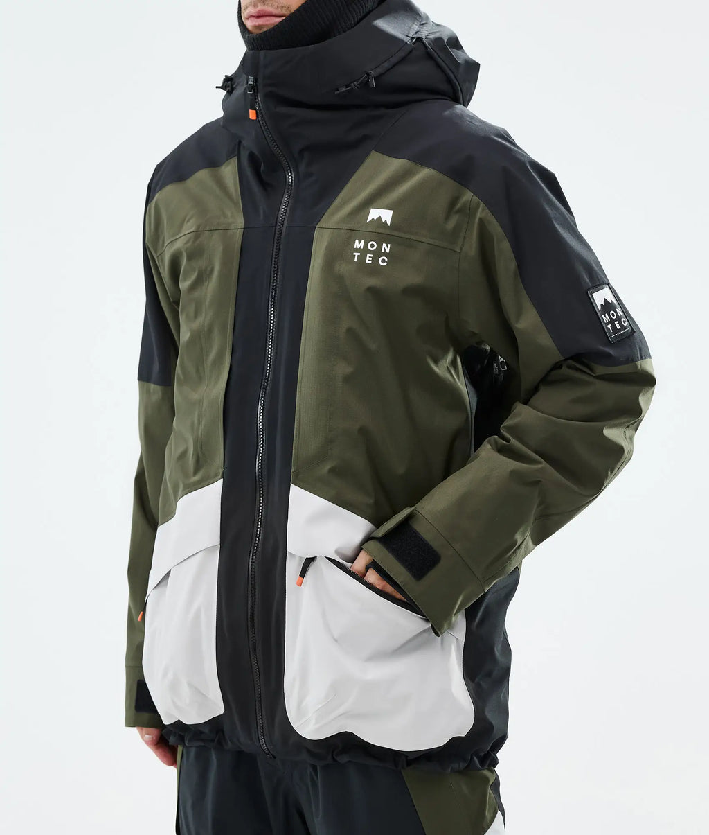 Sirius Skijacke Herren Light Black/Olive Green/Light Grey