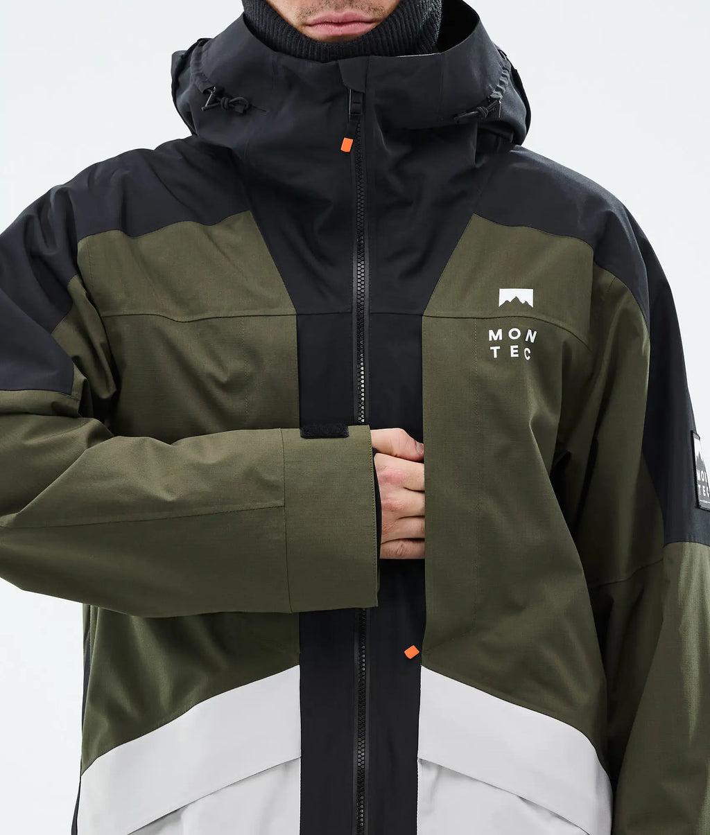 Sirius Skijacke Herren Light Black/Olive Green/Light Grey