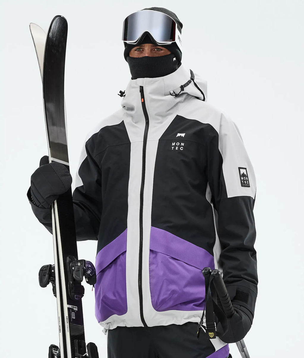 Sirius Skijacke Herren Light Grey/Black/Vivid Purple