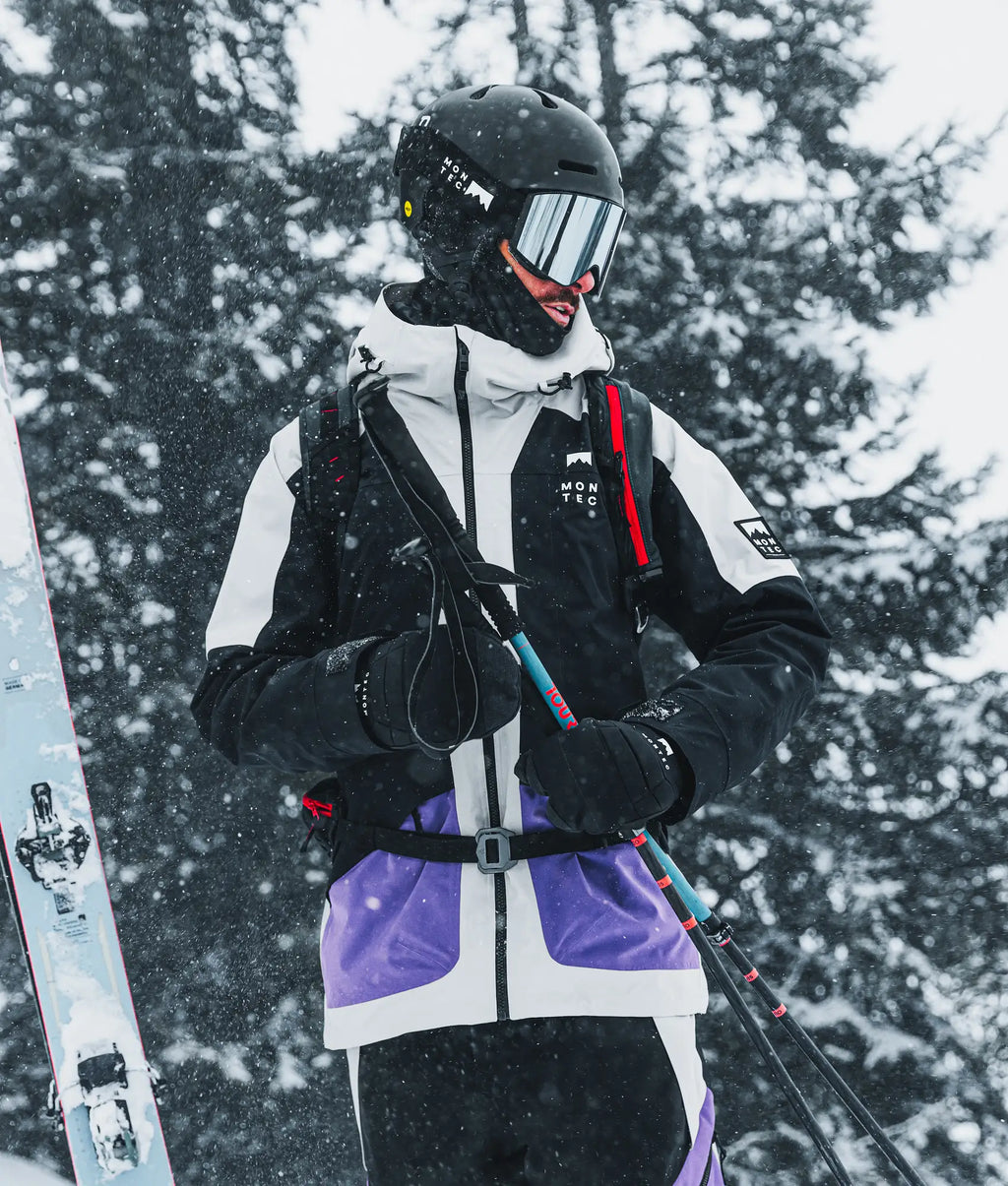Sirius Skijacke Herren Light Grey/Black/Vivid Purple