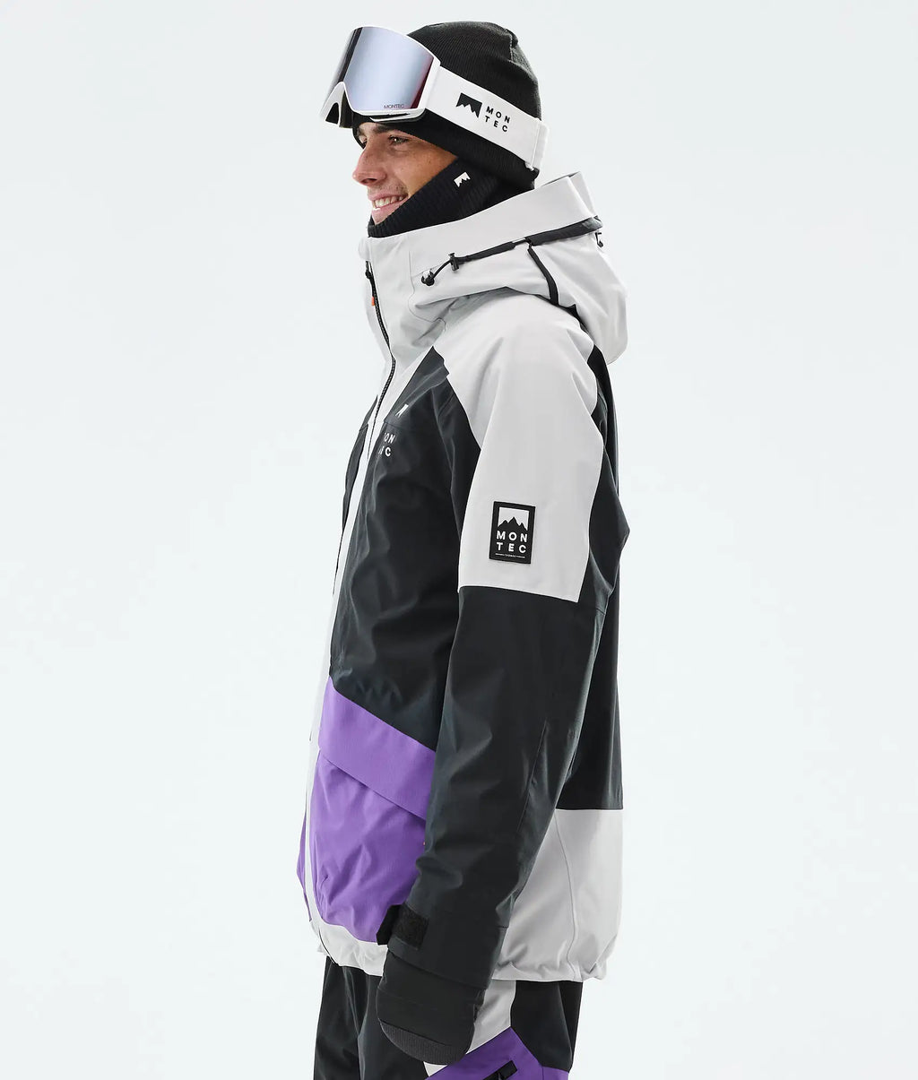 Sirius Skijacke Herren Light Grey/Black/Vivid Purple