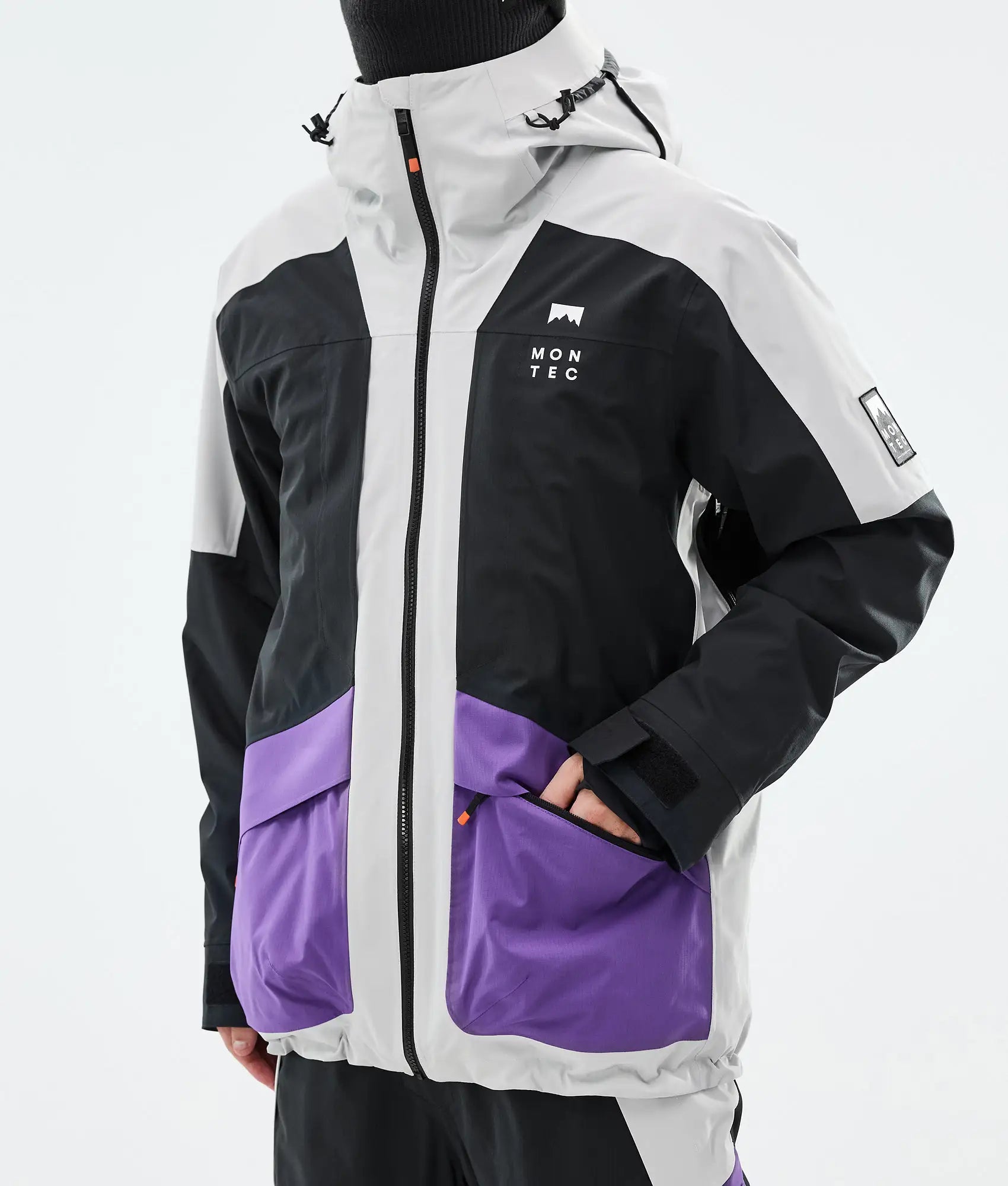Sirius Skijacke Herren Light Grey/Black/Vivid Purple