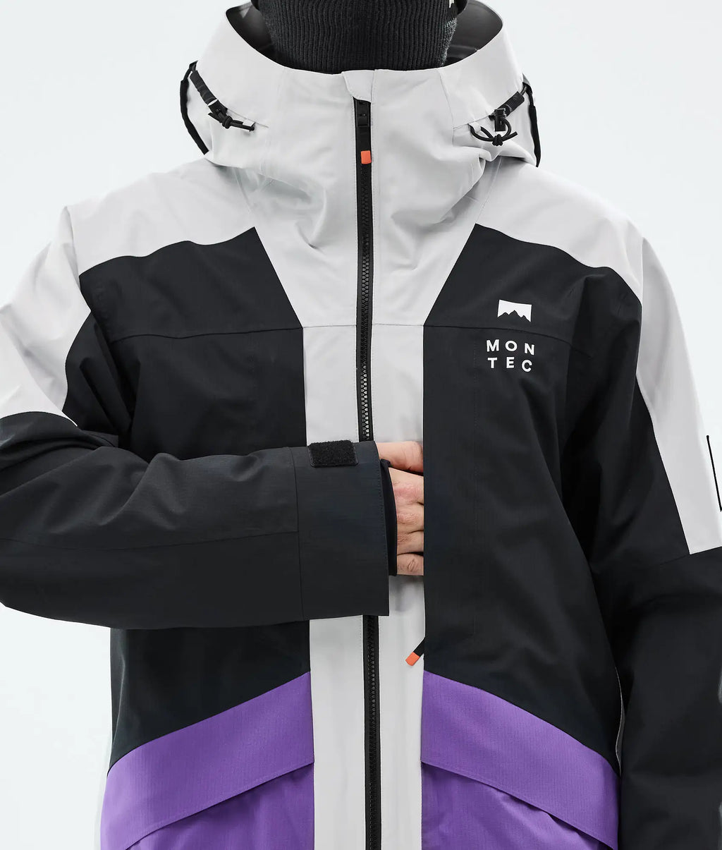 Sirius Skijacke Herren Light Grey/Black/Vivid Purple