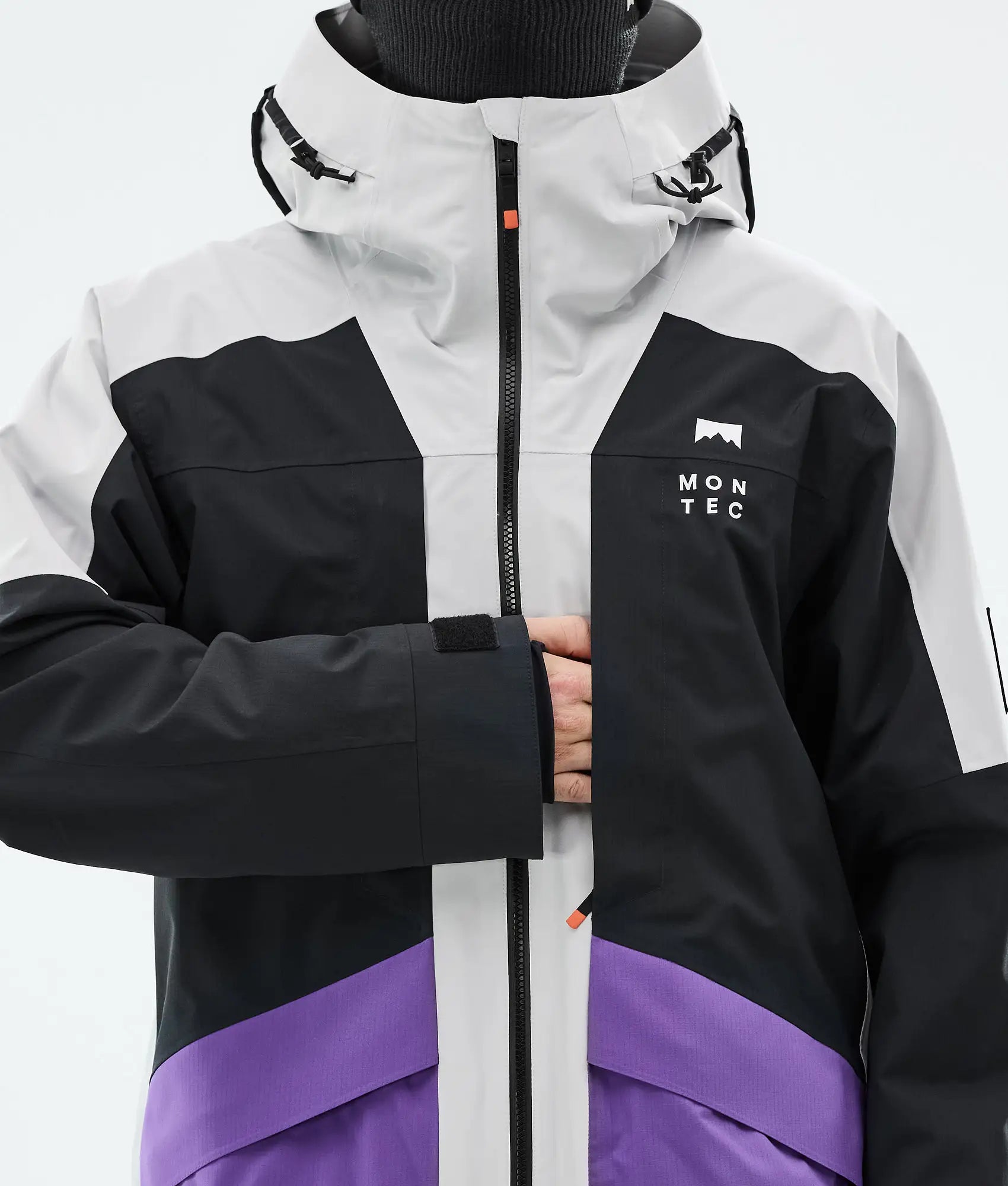 Sirius Skijacke Herren Light Grey/Black/Vivid Purple