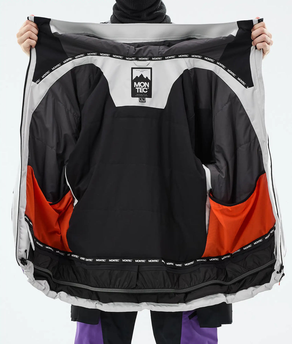 Sirius Skijacke Herren Light Grey/Black/Vivid Purple