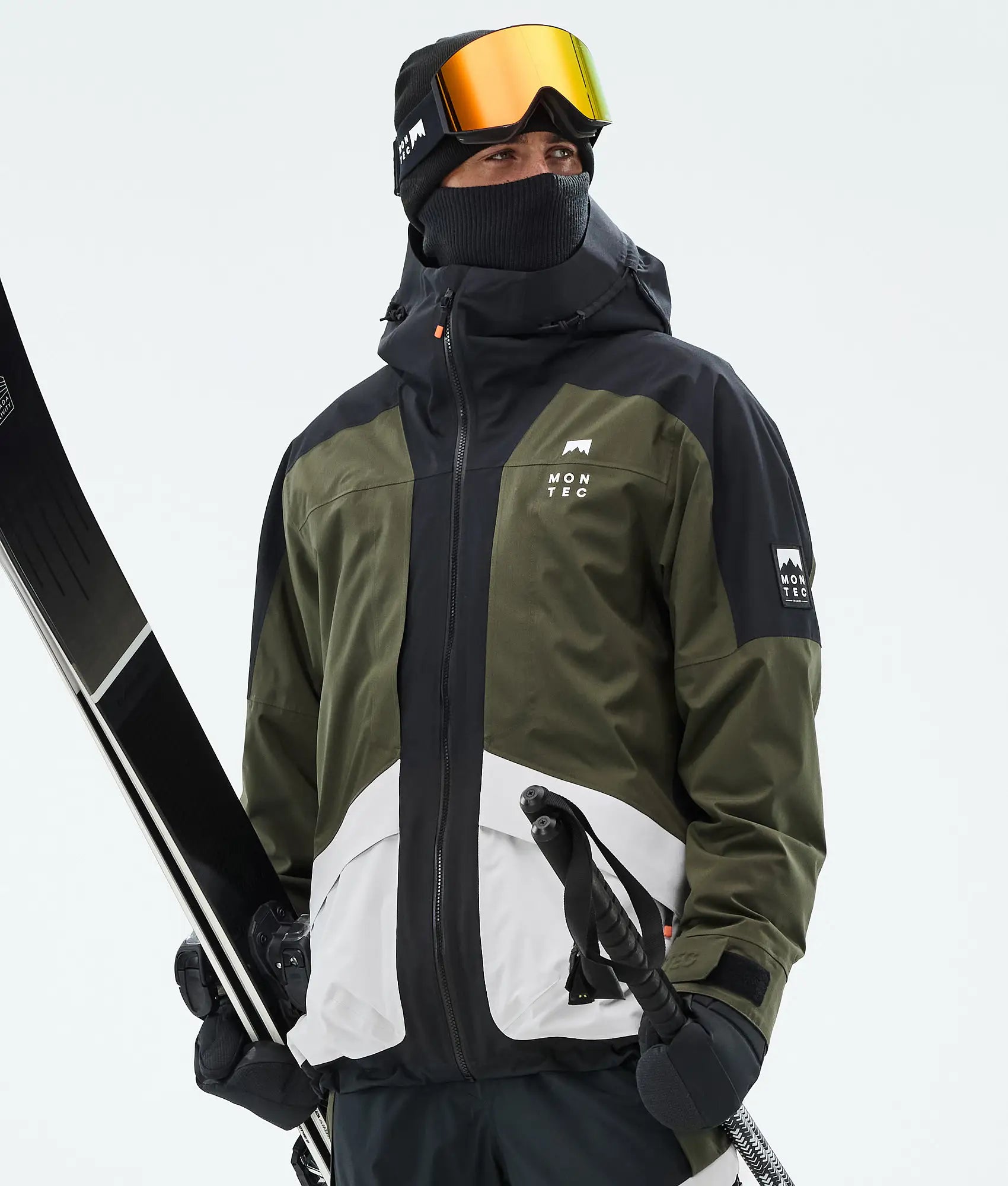 Sirius Skijacke Herren Light Black/Olive Green/Light Grey