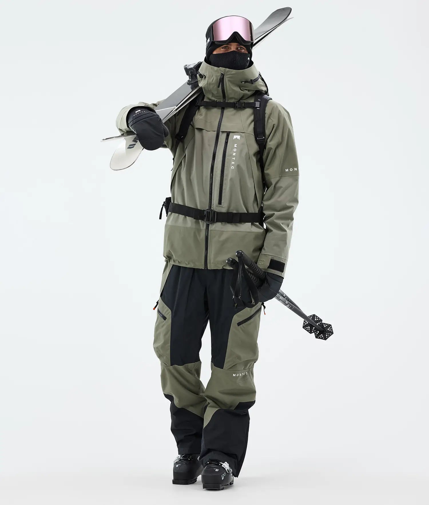 Dozer Ski Pants Men Greenish/Black
