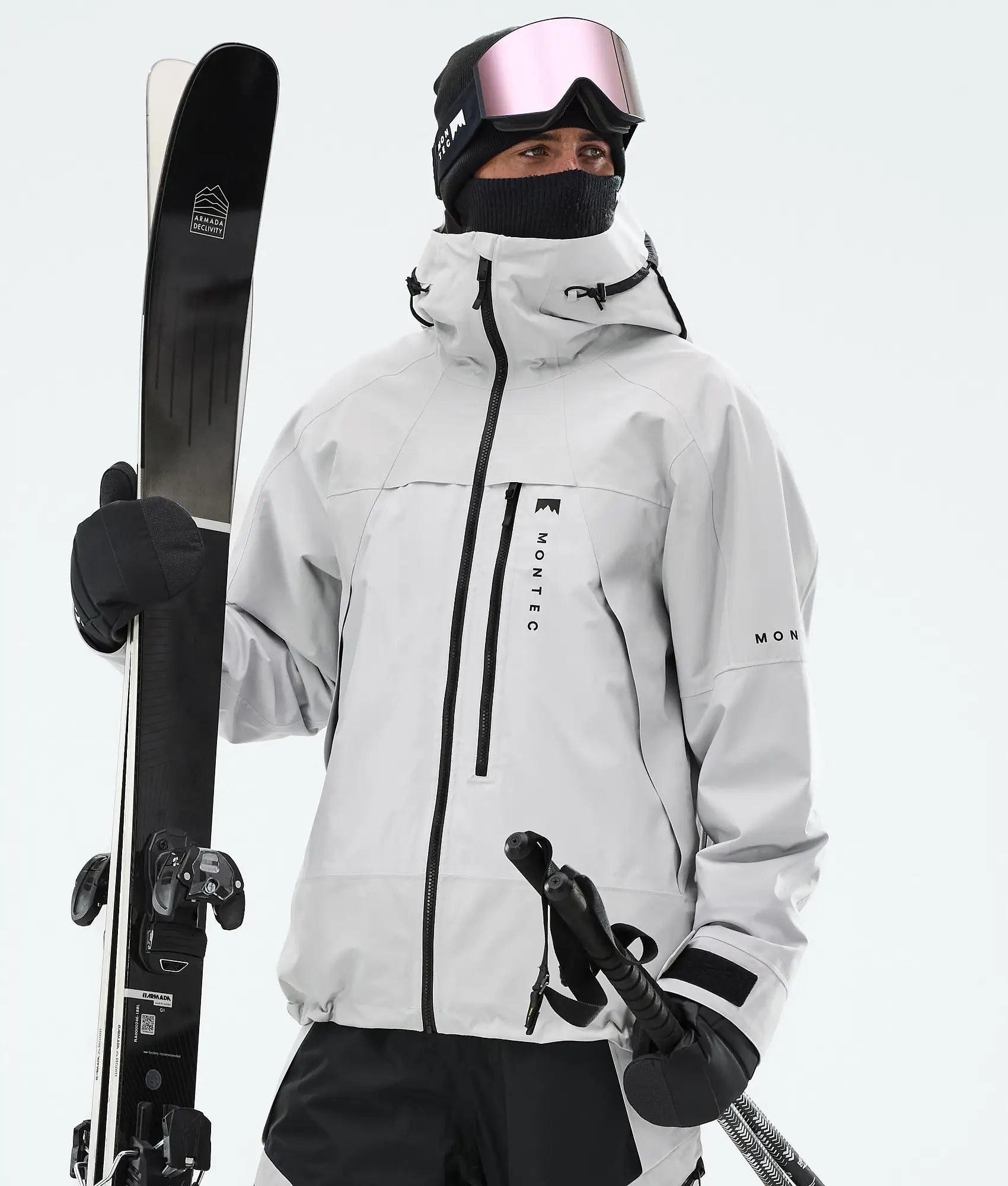 Truston Skijacke Herren Light Grey