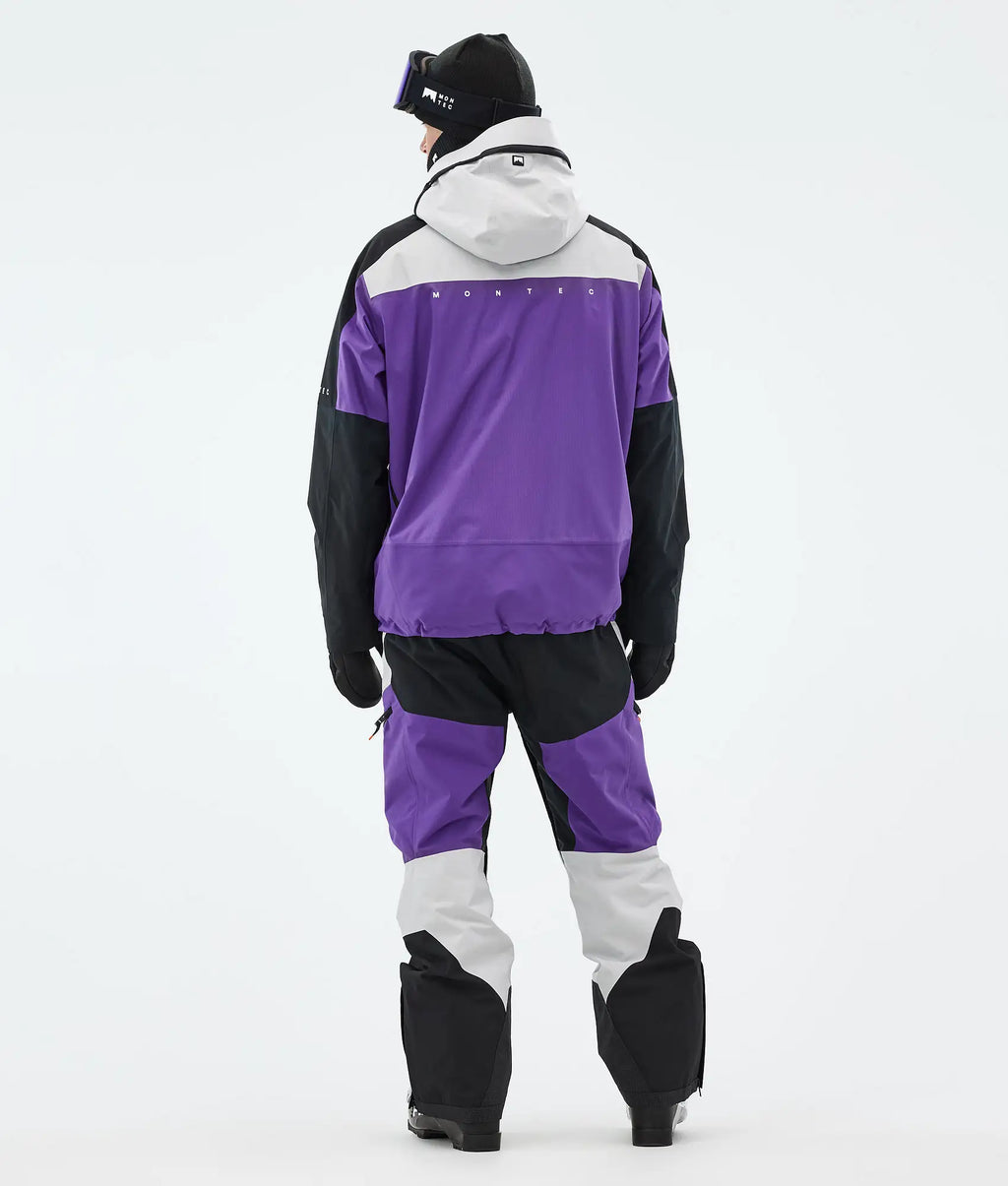Truston Skijacke Herren Light Grey/Black/Vivid Purple