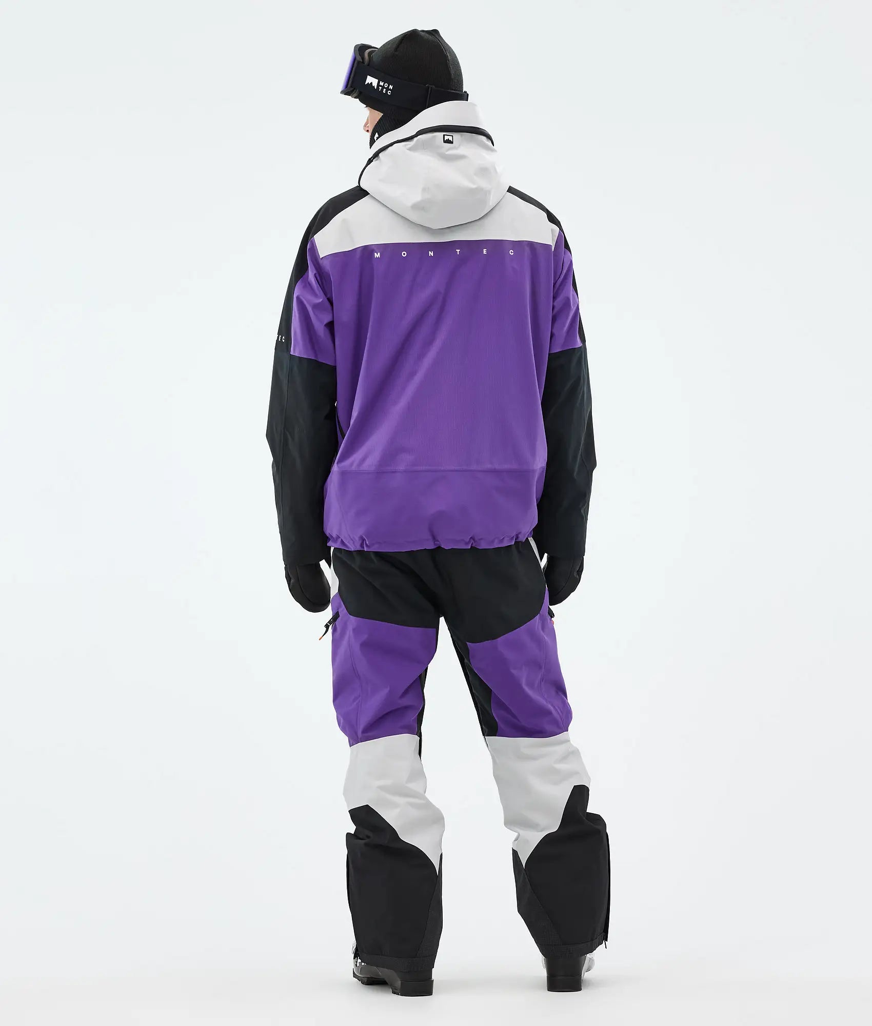 Truston Skijacke Herren Light Grey/Black/Vivid Purple