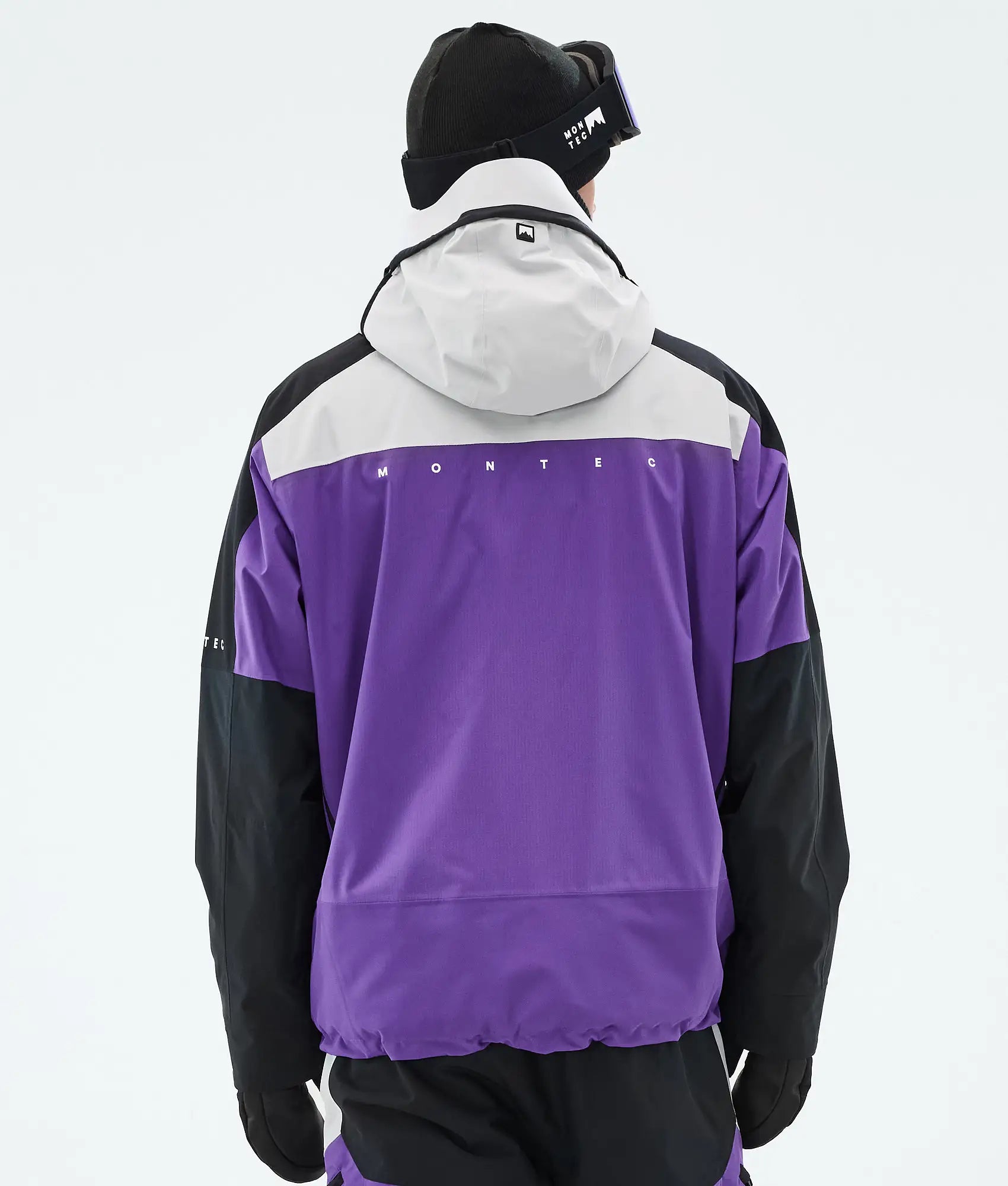 Truston Skijacke Herren Light Grey/Black/Vivid Purple