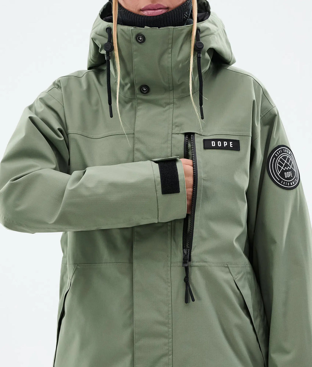 Stardust W Full-Zip - Snowboardjacke Damen Moss Green