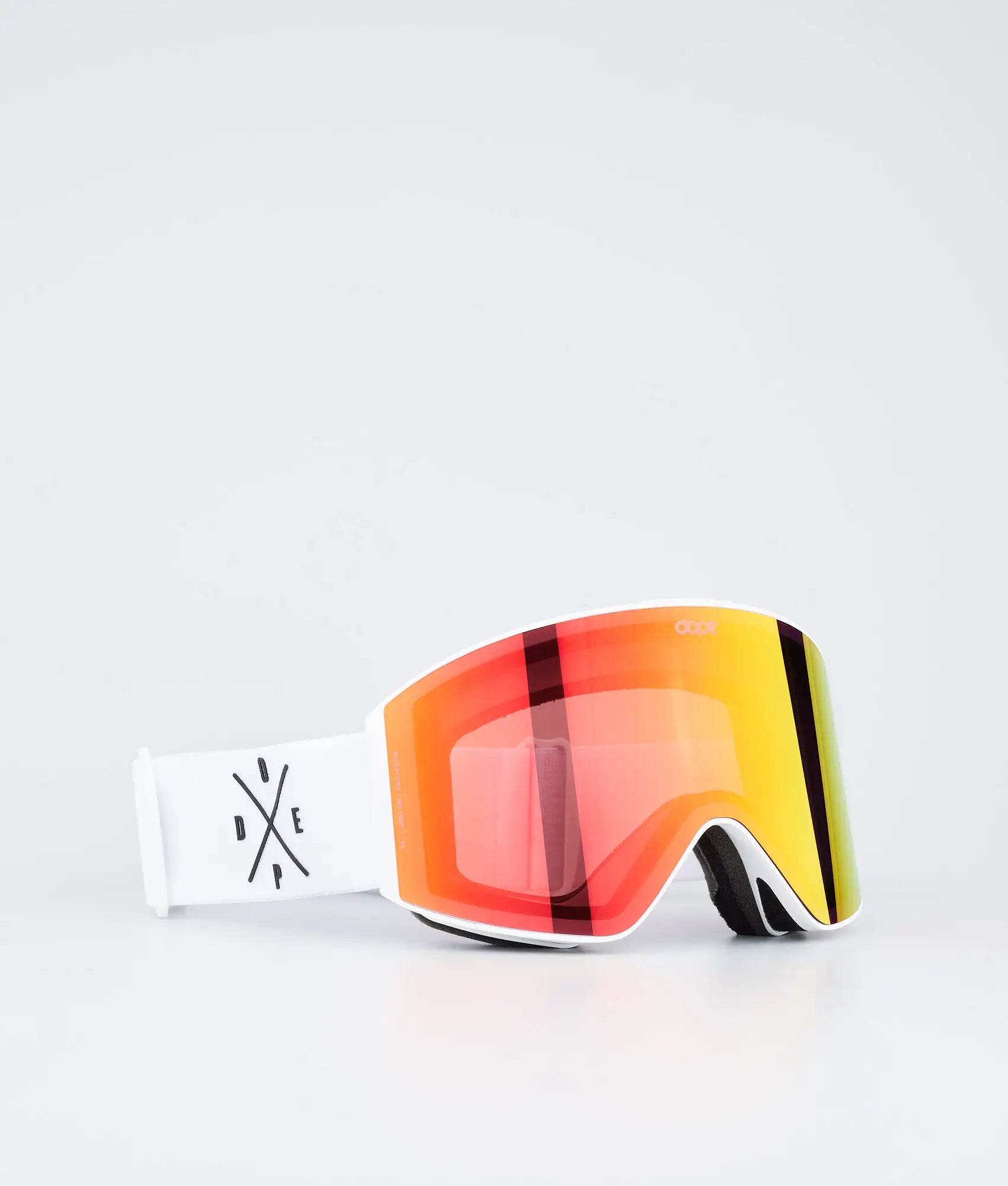Light - Skibrille White/Red Mirror