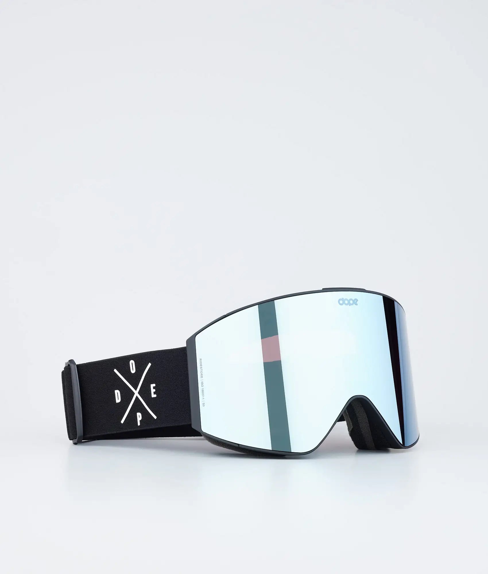 Light - Skibrille Black/Blue Mirror
