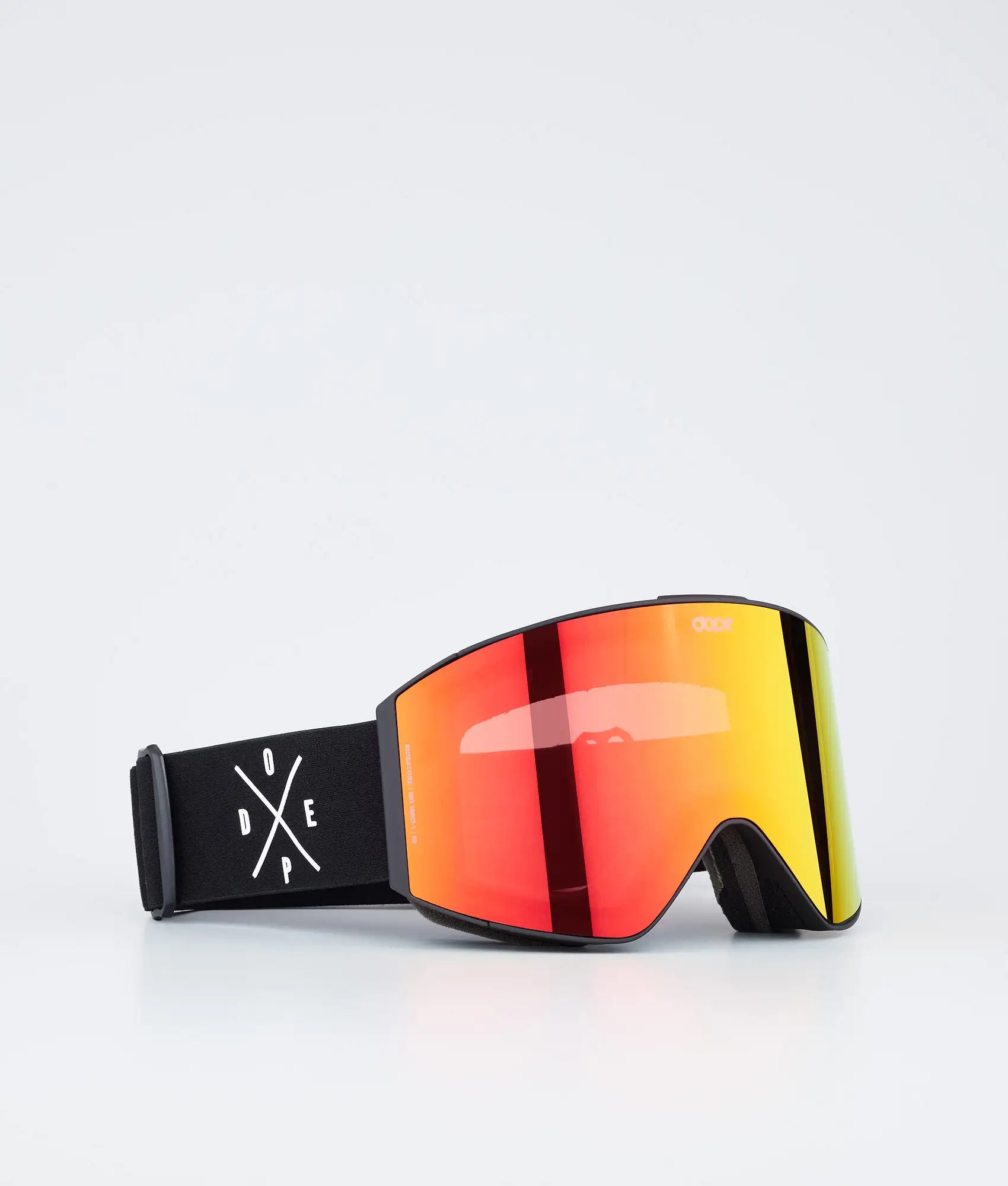 Light - Skibrille Black/Red Mirror