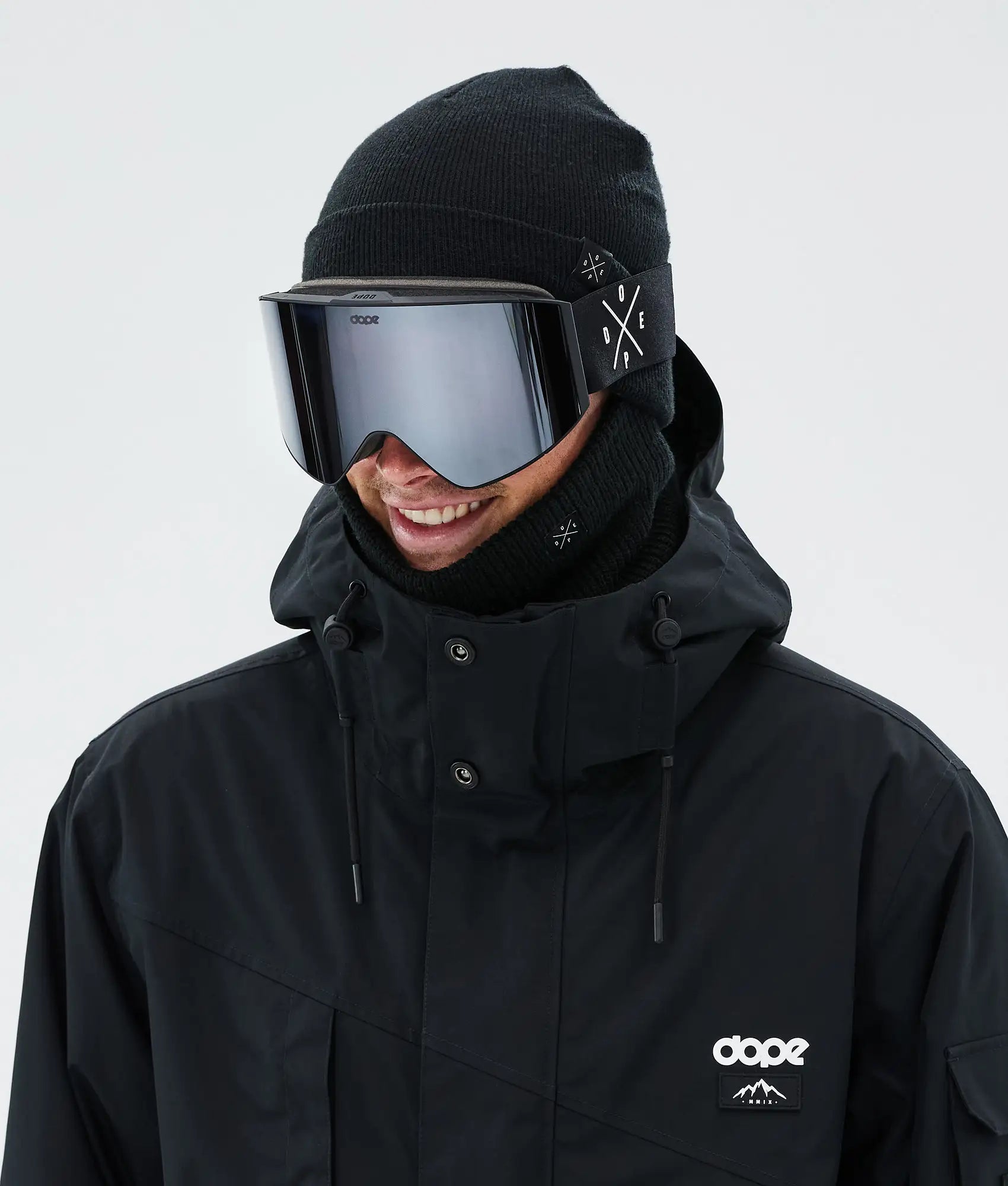 Light - Skibrille Black/Silver Mirror