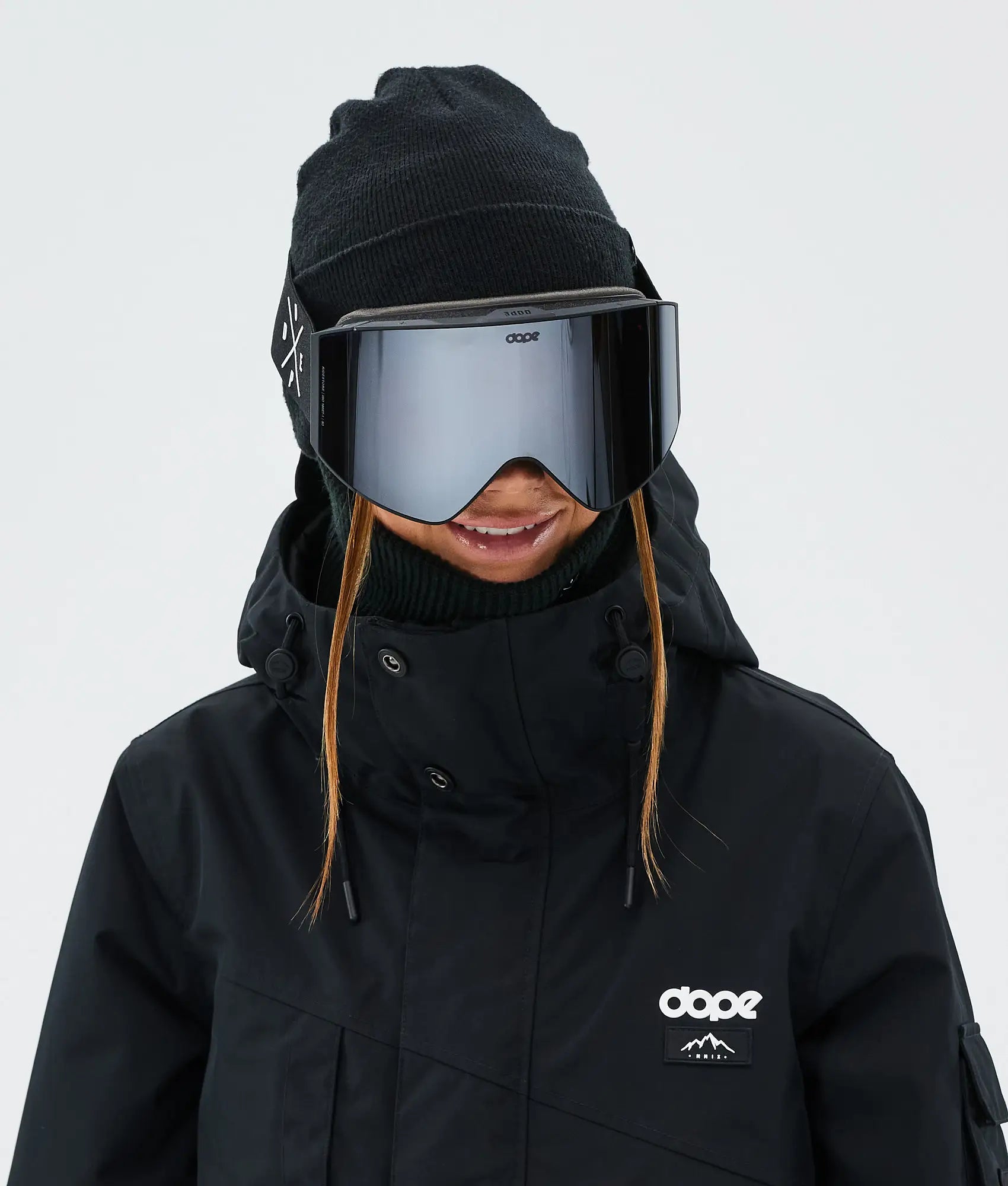 Light - Skibrille Black/Silver Mirror