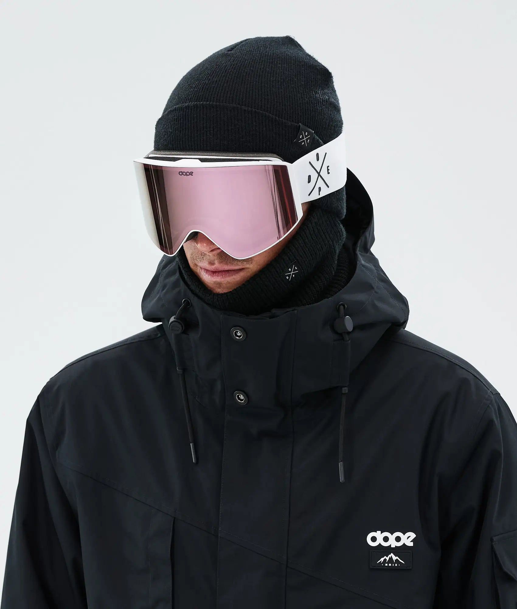 Light - Skibrille White/Champagne Mirror